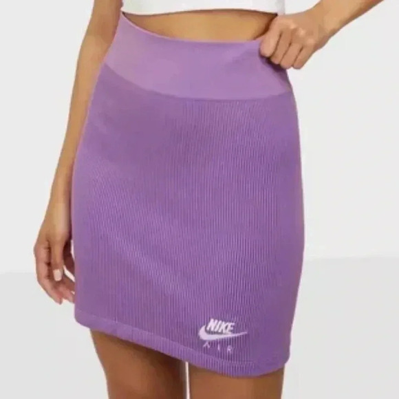 Nike Air Purple Ribbed Skirt Size XL - Picture 1 of 5